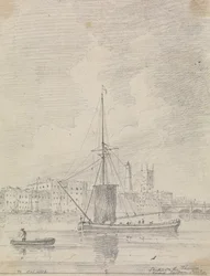 Schepen op de Theems bij London Bridge, Oktober 1816