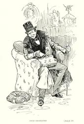 Dickens personage: Jonas Chuzzlewit (litho)