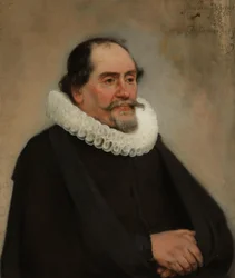 Portret van Abraham de Potter, Amsterdamse zijdehandelaar