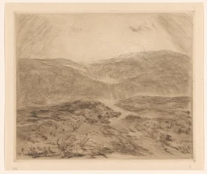 Duinlandschap met zonnestralen