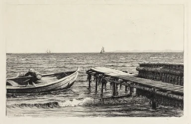 De boot bij de brug