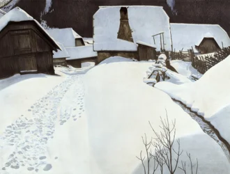 Boerderij in de winter