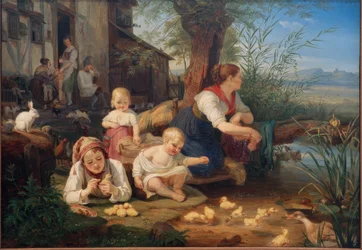 Moeder met kinderen
