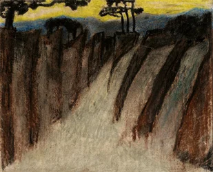 Zonder titel (schemerlandschap)