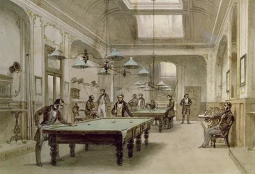 Een biljartkamer, 1861