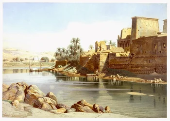 Tempel van Isis in Philae, 1870