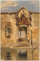 Het Portaal van de Madonna della Misericordia vanaf het Kanaal
