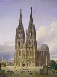 Ideaal gezicht op de Dom van Keulen, 1834-1836