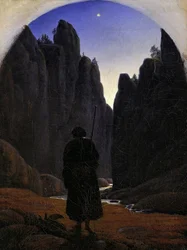 Pelgrim in een rotsachtige vallei, ca. 1820