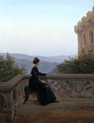 Vrouw op het balkon, 1824