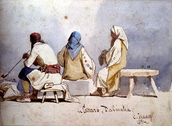 Montenegrijnen in Kotor, Dalmatië