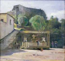 Bij de fontein, Italië