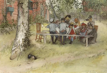 Ontbijt onder de Grote Berk, uit de serie Een Huis, c.1895