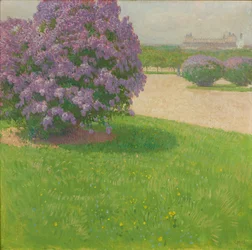 Heldenplein met seringen, c.1900 (olieverf op doek)