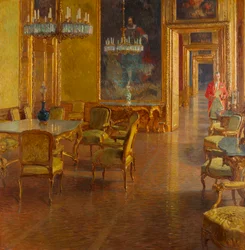 Interieur in het Winterpaleis van Prins Eugen van Savoye in de Himmelpfortgasse