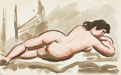 Liggend vrouwelijk naakt