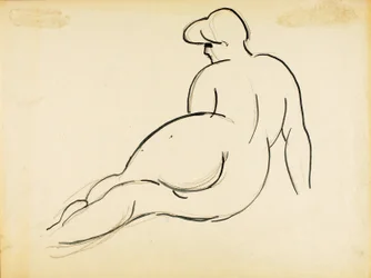Liggend naakt, achteraanzicht