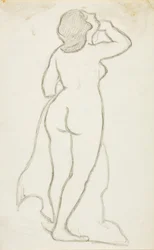 Staand vrouwelijk naakt