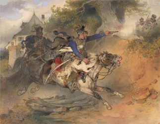 De fouragerende huzaar