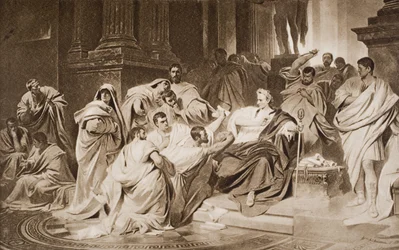 De moord op Caesar, illustratie uit 