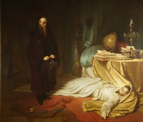 Seni bij het dode lichaam van Wallenstein, 1855