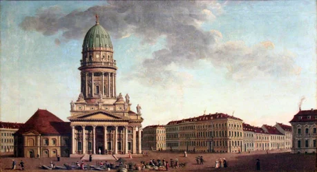 Gendarmenmarkt in Berlijn, hoek tussen Markgrafen- en Jägerstraße