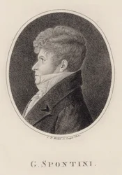 Portret van de dirigent en componist Gaspare Spontini
