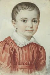Portret van Eugenia Kochubey als kind, 1849