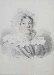 Portret van Maria Ivanovna Rimskaya-Korsakova, geboren Naumova 1764-1832, 1820s