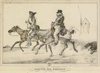 Scènes uit het Dagelijks Leven, Wegen en Paden: Weg naar Poissy..., 1816