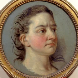 Portret van Mademoiselle Clairon Josephe Leris de La Ttude, bekend als Mademoiselle Clairon (1723-1803), vertolkster van Voltaire