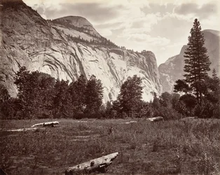 North Dome, 3.725 voet, Yosemite, ca. 1872, gedrukt ca. 1876