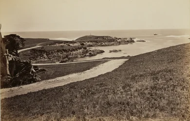 Kustgezicht nabij Monterey