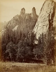 De kathedraalspitsen, Yosemite, Californië