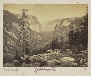 De Yosemitevallei, vanaf het Mariposapad, Yosemitevallei, Mariposa County, Californië (nr. 1138)
