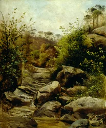 Uitzicht op Scopeti door Carlo Ademollo (1824-1911)