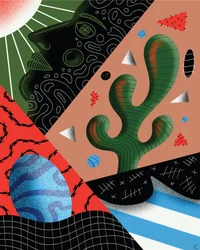 Wie is het virus, 2019 (digitale illustratie)