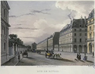 De Rue de Rivol, gegraveerd door Frederic Martens (1809-75) 1832