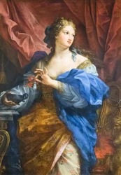 Cleopatra lost een parel op in een beker wijn