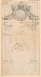 Tekening, Ontwerp van een Grafmonument voor een Klooster, ca. 1745