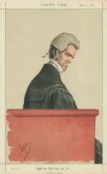 Sir John George Shaw-Lefevre, La Reyne le veult, 1 juli 1871, Vanity Fair cartoon