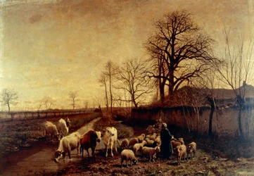Dieren worden naar Water Gedreven, door Carlo Pittara