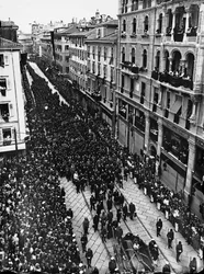 Begrafenis van de aartshertog van Oostenrijk Franz Ferdinand, op 2 juli 1914