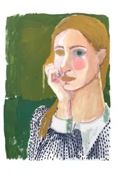 De peinzende blik van een vrouw