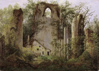 Kloosterruïne Eldena bij Greifswald, ca 1825