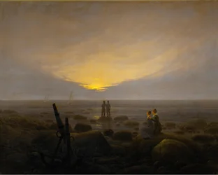 Maanopkomst boven de zee