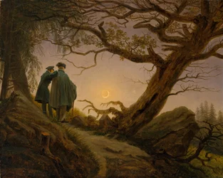 Twee mannen die de maan aanschouwen (c.1825-30)