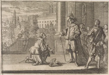 Karel IV, hertog van Lotharingen knielt voor Lodewijk XIII, 1641