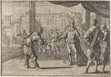 Keizer Ferdinand III wordt gefeliciteerd met de geboorte van zijn zoon Leopold, 1640