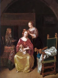 Een Dame bij haar Toilet, ca. 1665